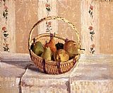 Apples and Pears in a Round Basket by Camille Pissarro